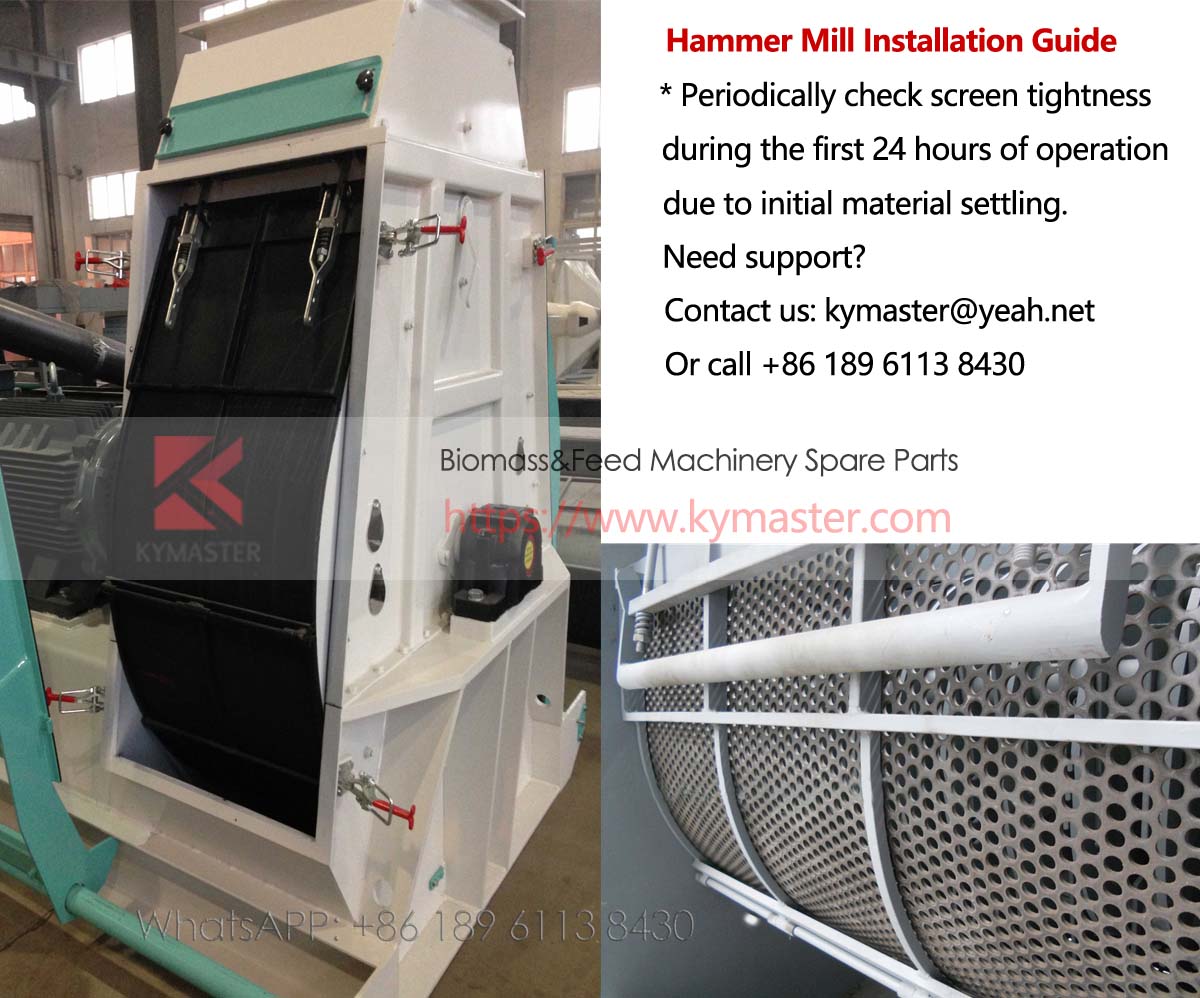 hammer mill screens installation